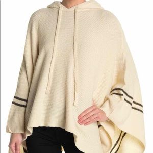 Beautiful Poncho Style Hooded Pullover NWOT